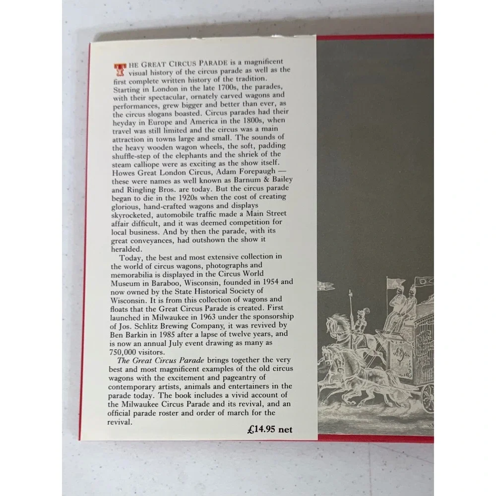The Great Circus Parade 1989 Hardcover Tom Nebbia Milwaukee Wisconsin Pictorial